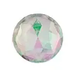 Acrylic 25mm Round Facetted Crystal AB