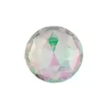 Acrylic 25mm Round Facetted Crystal AB