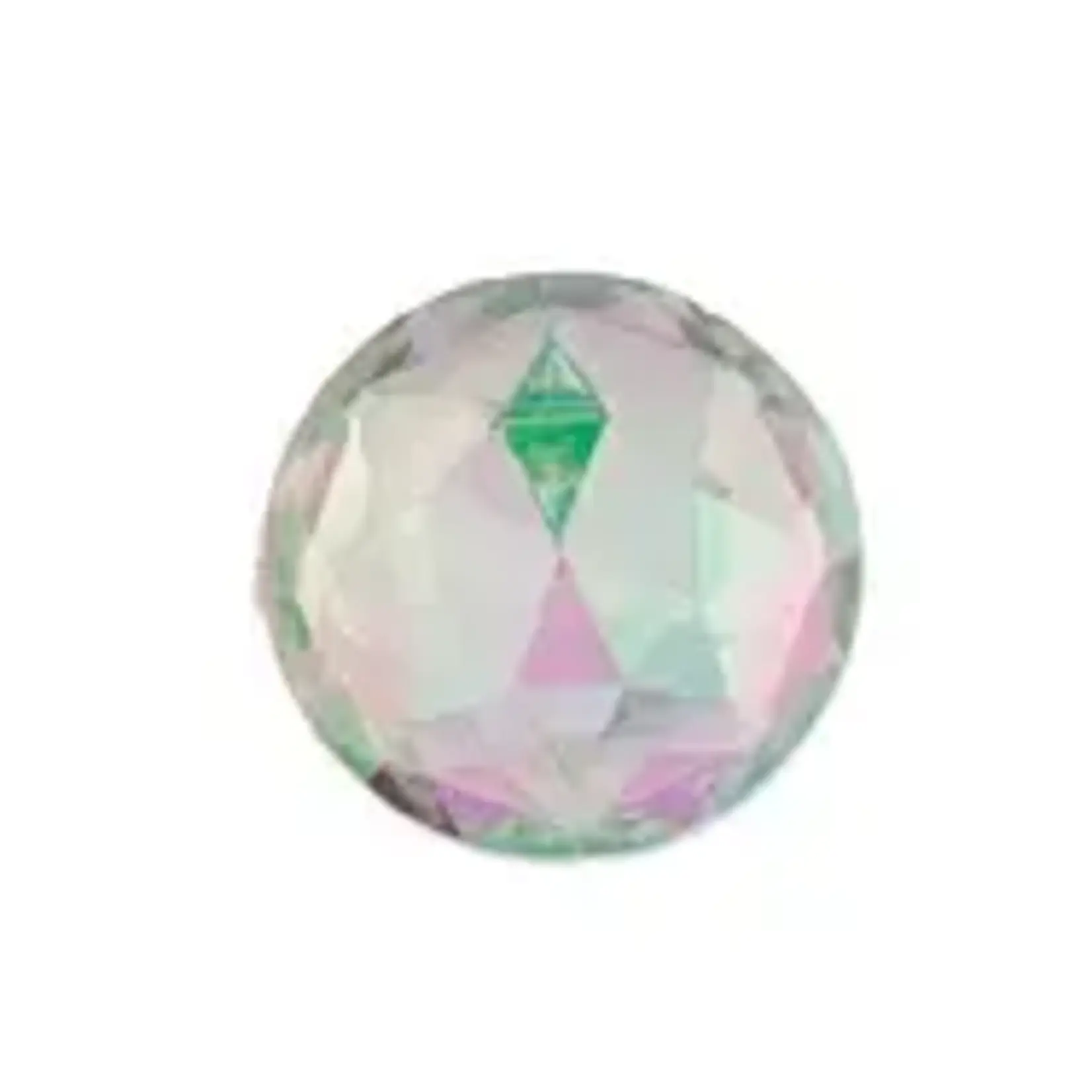 Acrylic 25mm Round Facetted Crystal AB