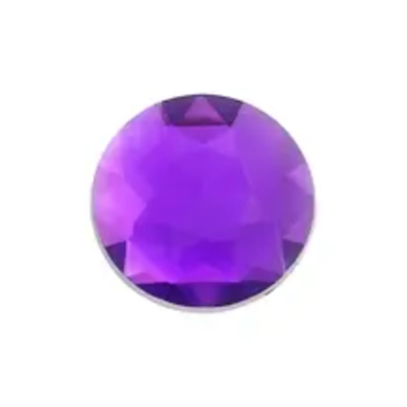 Acrylic Round Facetted Purple