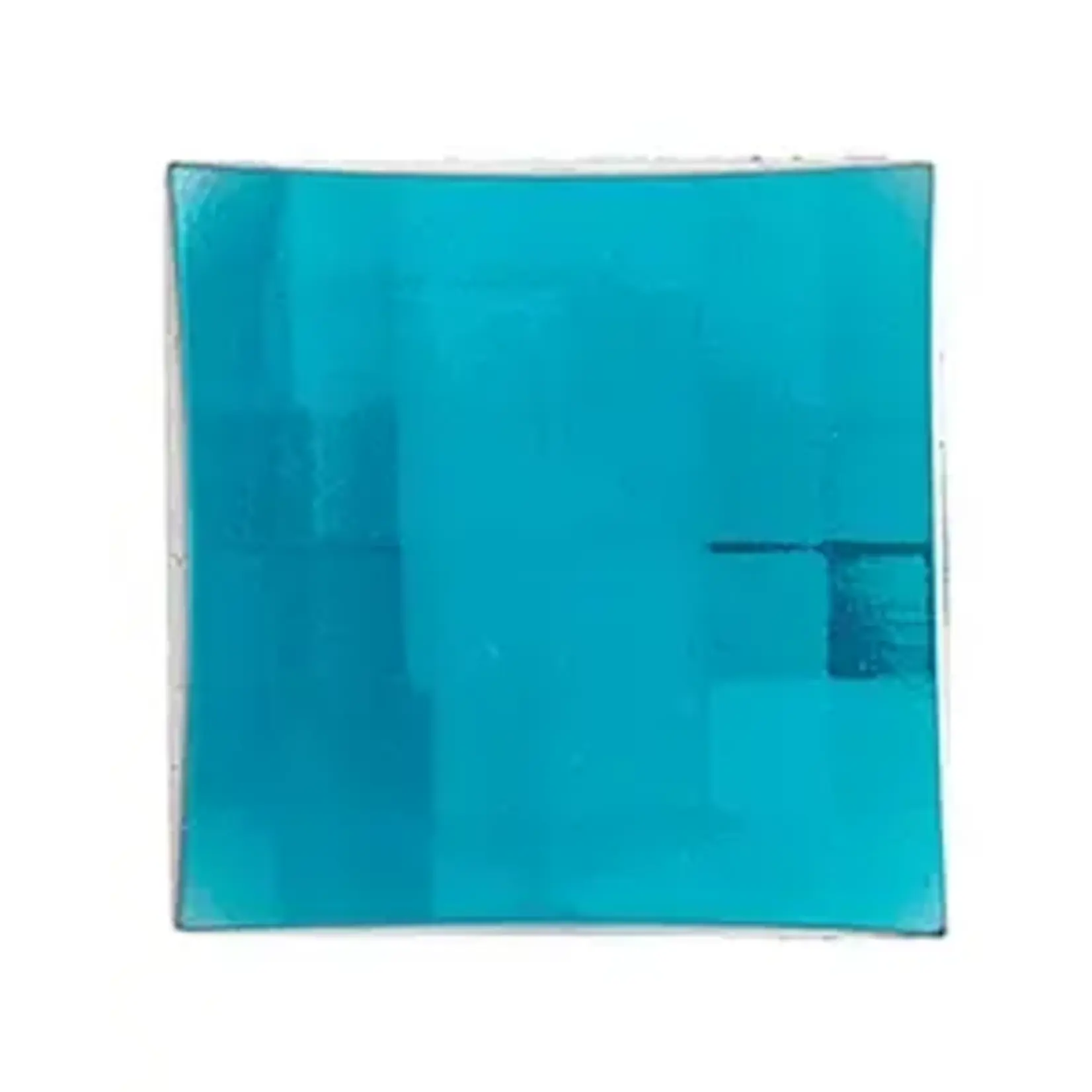 Acrylic Facetted Rhinestone Square 18mm Turquoise