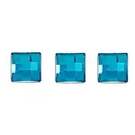 Acrylic Square Facetted 8mm Aqua