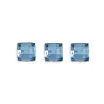 Acrylic Square Facetted 8mm Light Blue