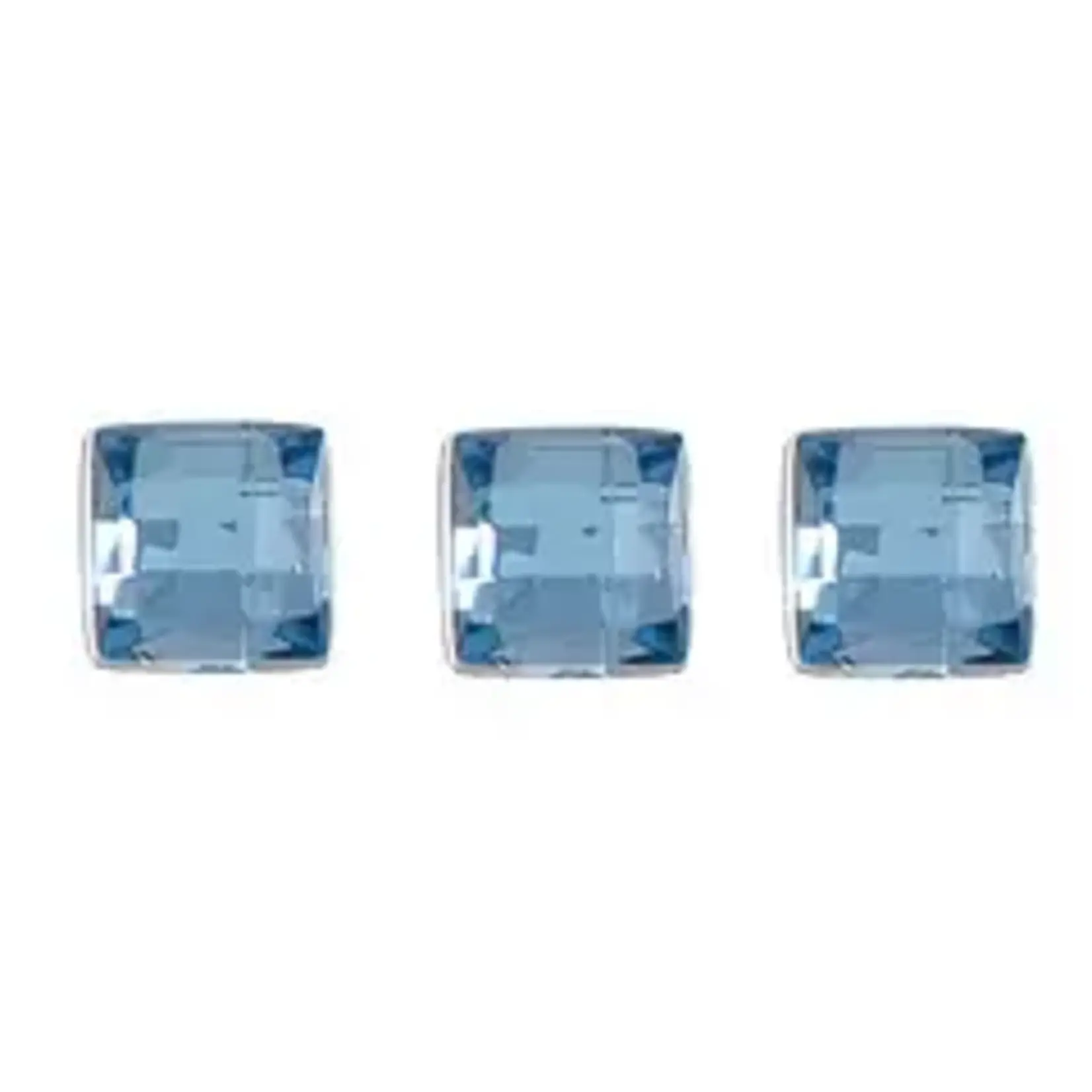 Acrylic Square Facetted 8mm Light Blue