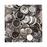 Nutton but Buttons130g Tube Mixed sizes Plastic Silver