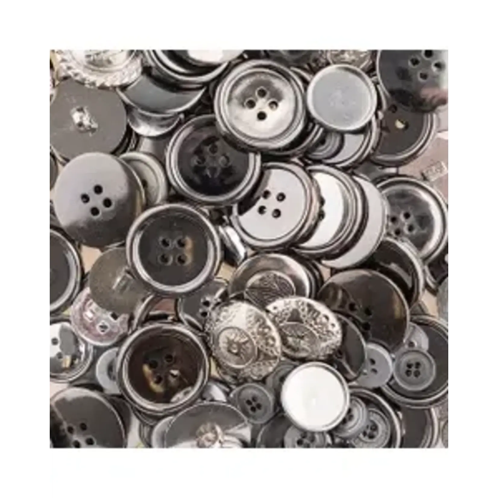 Nutton but Buttons130g Tube Mixed sizes Plastic Silver