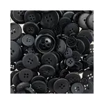 Nutton but Buttons130g Tube Mixed sizes Resin Black