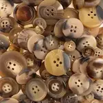 Nutton but Buttons130g Tube Mixed sizes Resin Brown