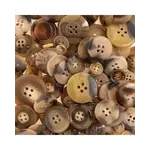 Nutton but Buttons130g Tube Mixed sizes Resin Brown