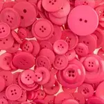 Nutton but Buttons130g Tube Mixed sizes Resin Dark Pink