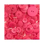 Nutton but Buttons130g Tube Mixed sizes Resin Dark Pink