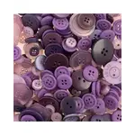Nutton but Buttons130g Tube Mixed sizes Resin Dark Purple