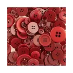 Nutton but Buttons130g Tube Mixed sizes Resin Dark Red