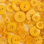 Nutton but Buttons130g Tube Mixed sizes Resin Dark Yellow