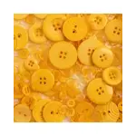 Nutton but Buttons130g Tube Mixed sizes Resin Dark Yellow