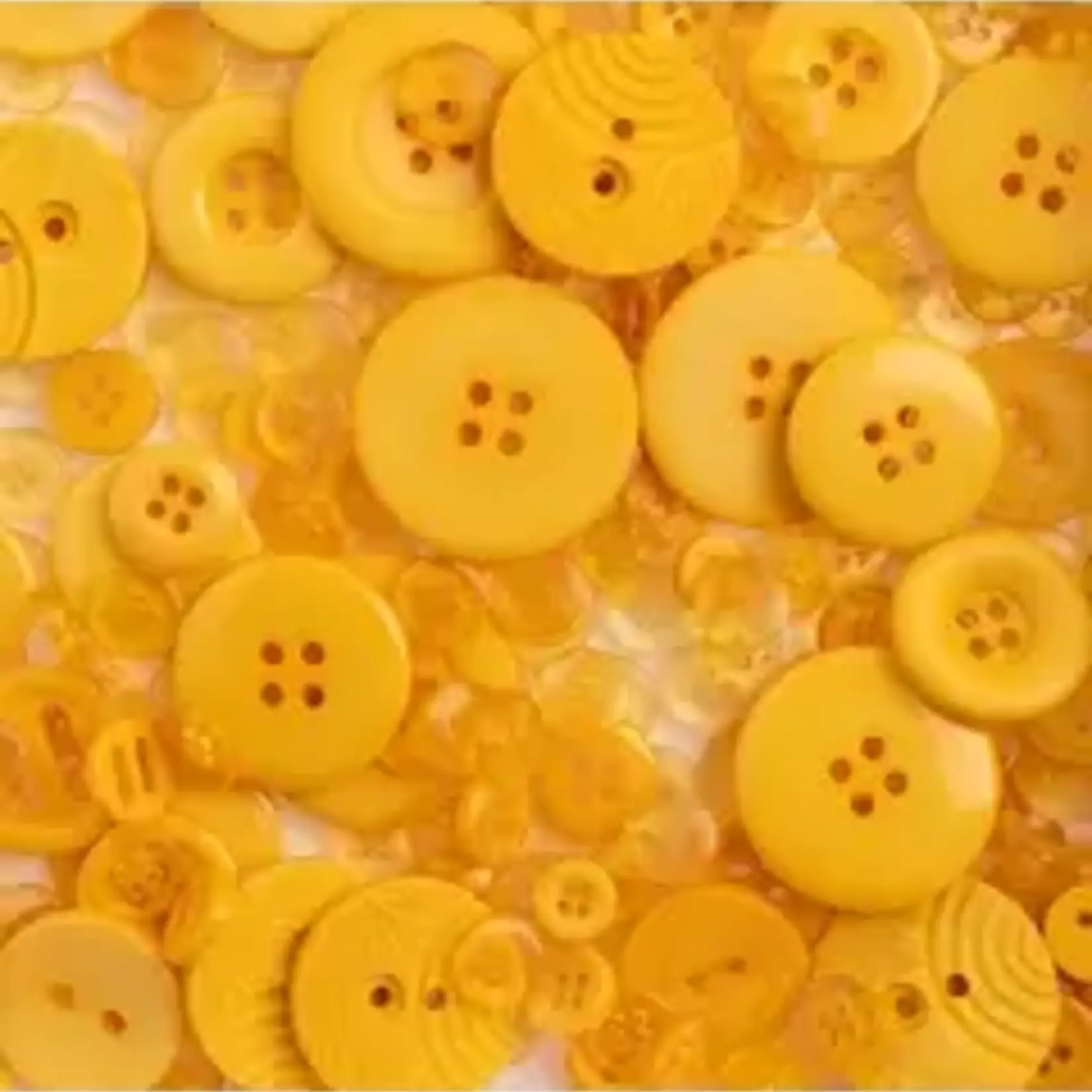 Nutton but Buttons130g Tube Mixed sizes Resin Dark Yellow