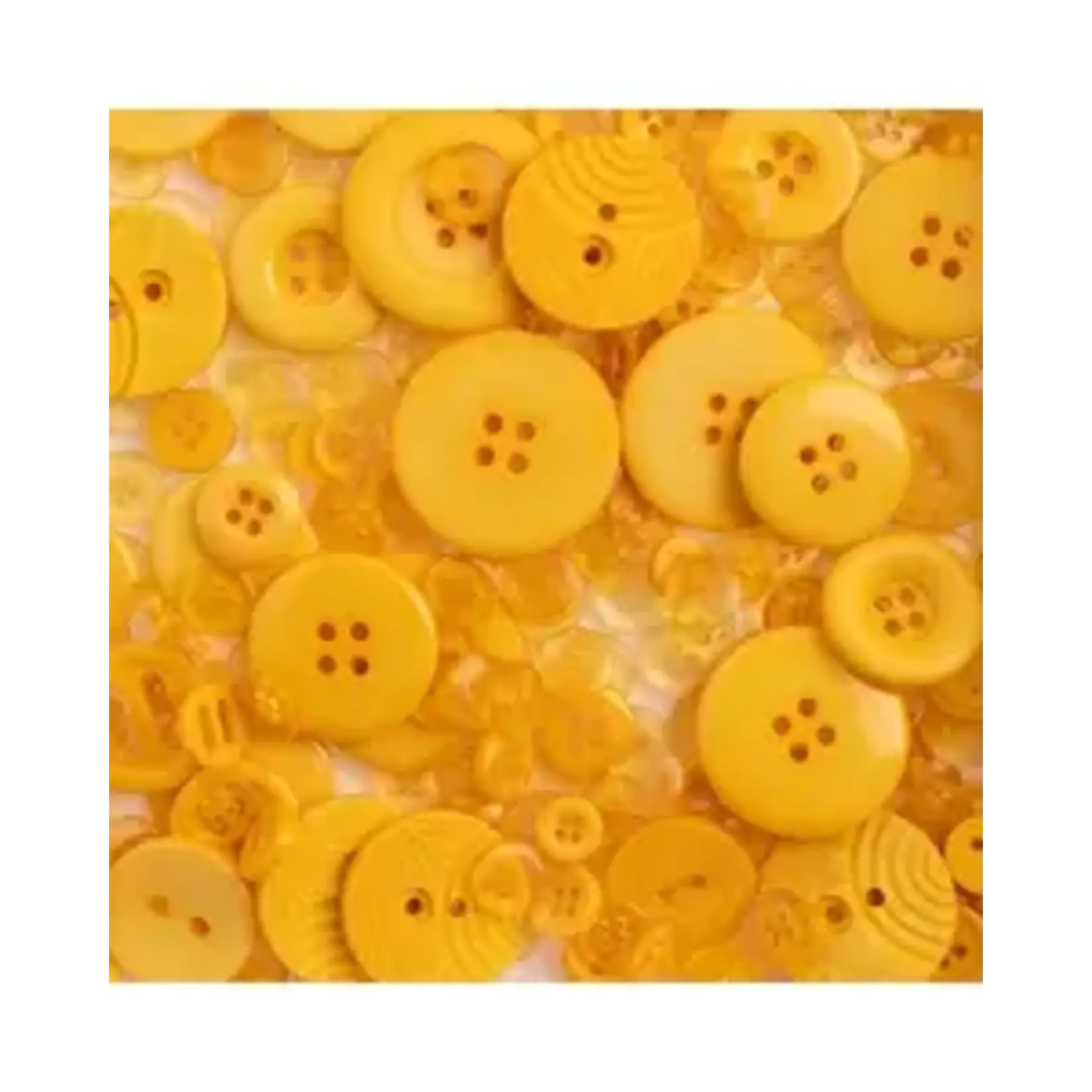 Nutton but Buttons130g Tube Mixed sizes Resin Dark Yellow