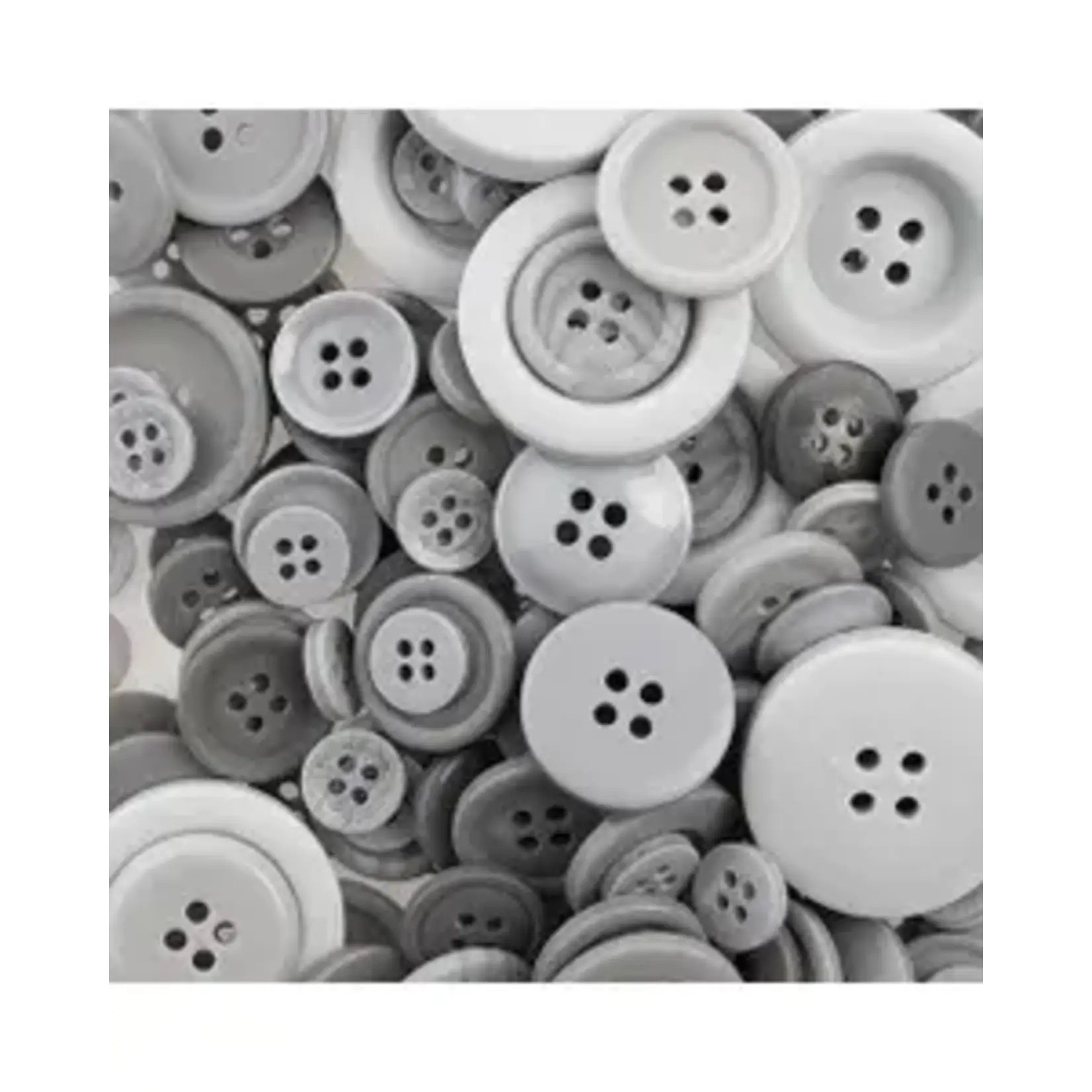 Nutton but Buttons130g Tube Mixed sizes Resin Grey