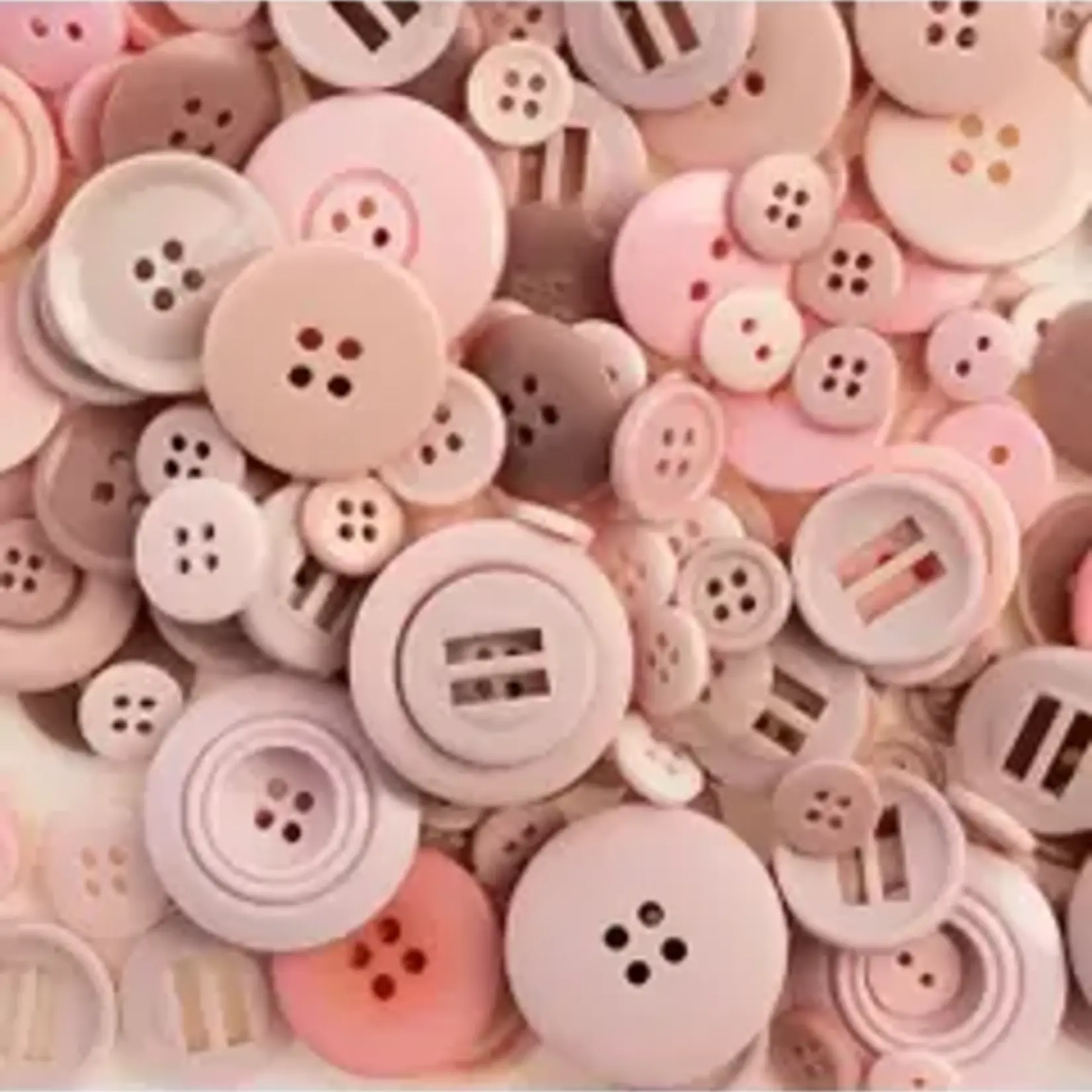 Nutton but Buttons130g Tube Mixed sizes Resin Light Pink