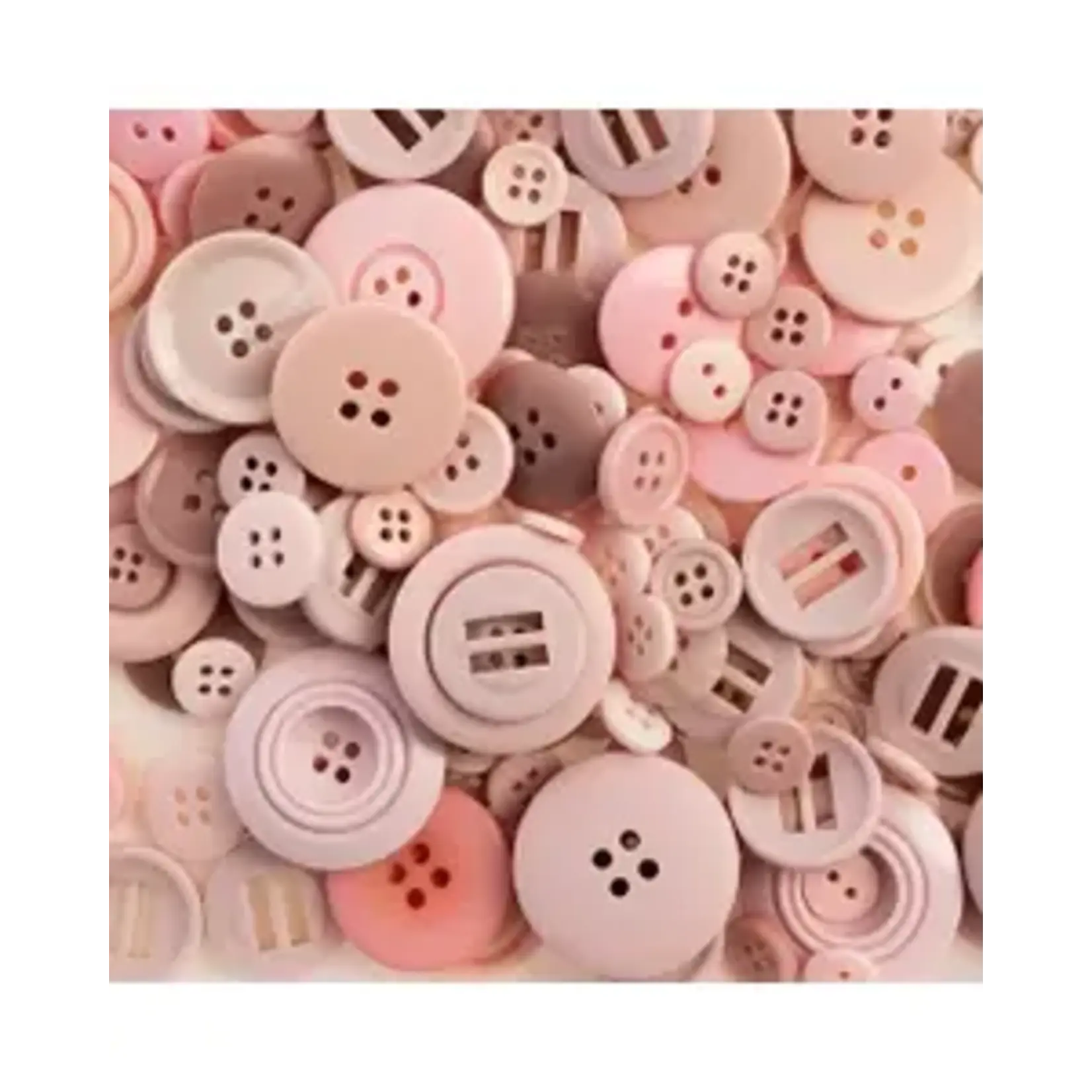 Nutton but Buttons130g Tube Mixed sizes Resin Light Pink