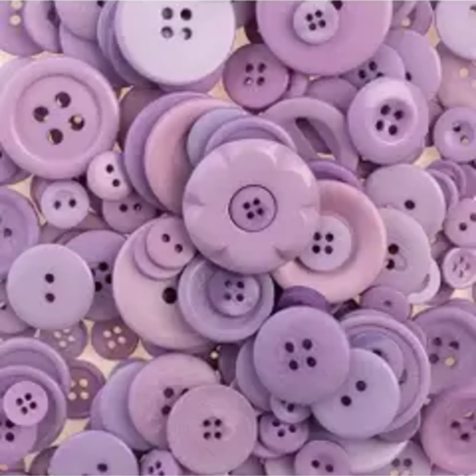 Nutton but Buttons130g Tube Mixed sizes Resin Light Purple