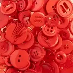 Nutton but Buttons130g Tube Mixed sizes Resin Red