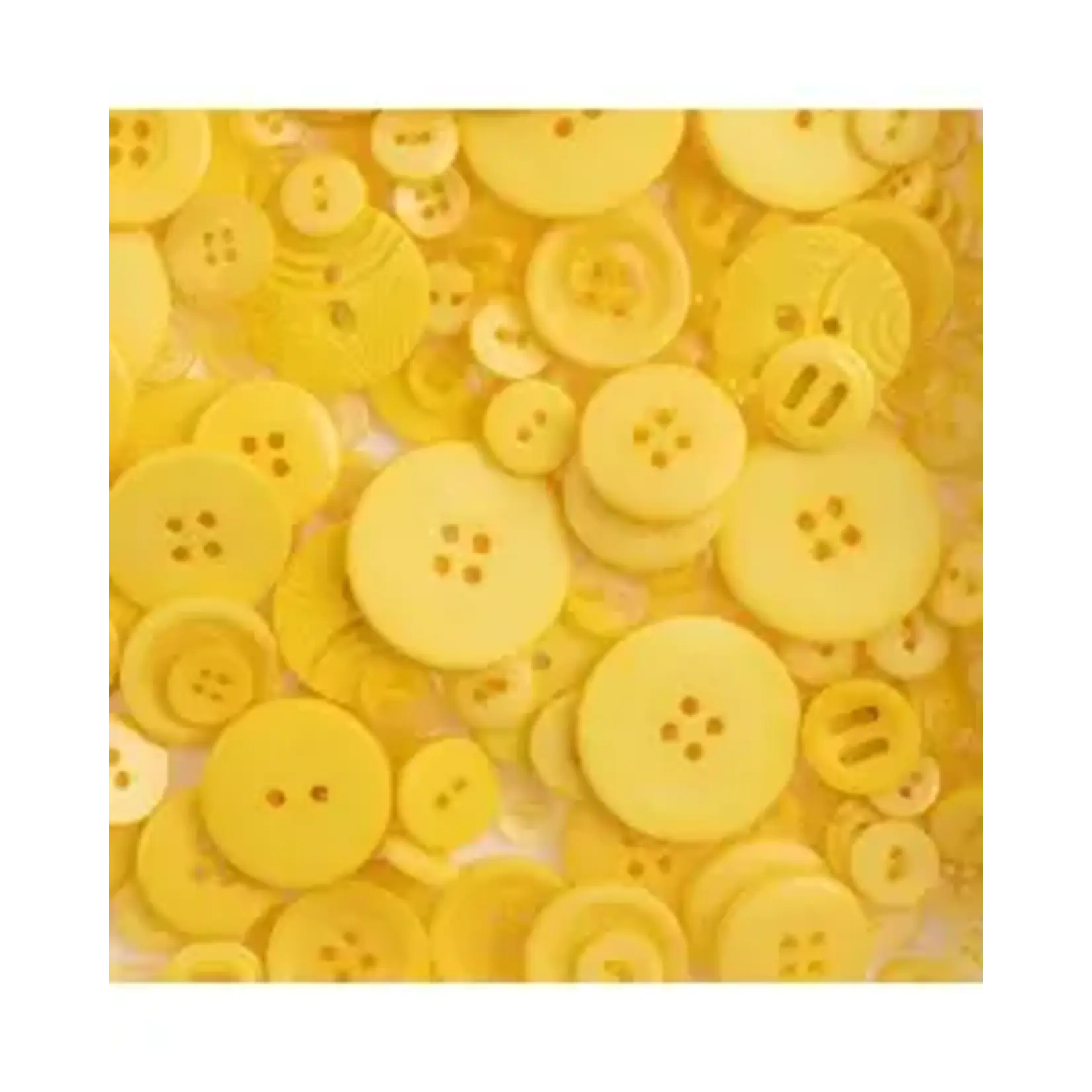 Nutton but Buttons130g Tube Mixed sizes Resin Yellow