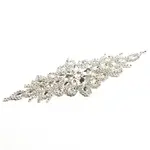Crystal Motif Applique Zuma Oval 9x24cm Crystal /Silver