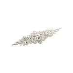 Crystal Motif Applique Zuma Oval 9x24cm Crystal /Silver