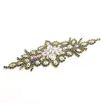 Crystal Motif Applique Zuma Oval 9x24cm Crystal AB/Blue