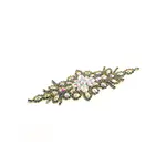 Crystal Motif Applique Zuma Oval 9x24cm Crystal AB/Blue