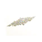 Crystal Motif Applique Zuma Oval 9x24cm Crystal AB/Silver