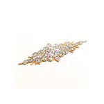 Crystal Motif Applique Zuma Oval 9x24cm Light Rose