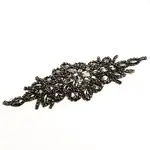 Crystal Motif Applique Zuma Oval 9x24cm Montana/Black Diamond