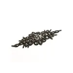 Crystal Motif Applique Zuma Oval 9x24cm Montana/Black Diamond