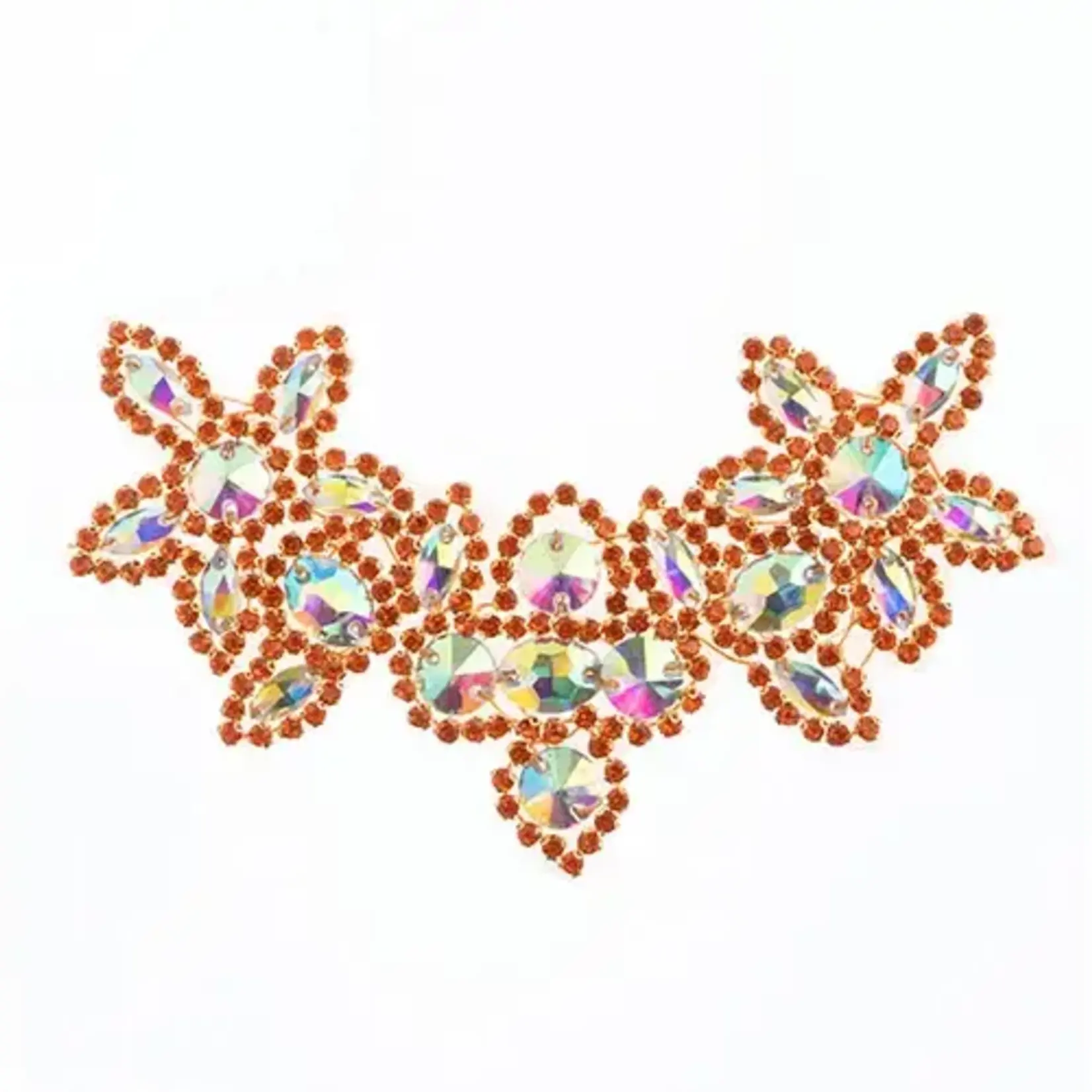 Crystal Motif Jasmine 10x17cm Crystal AB/Orange