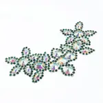 Crystal Motif Jasmine 10x17cm Crystal AB/Peacock Blue