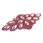 Crystal Motif Diamond Flower 10x17cm Crystal AB/Fuchsia