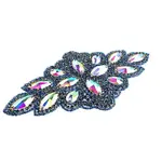 Crystal Motif Diamond Flower 115x230mm Crystal AB/Blue