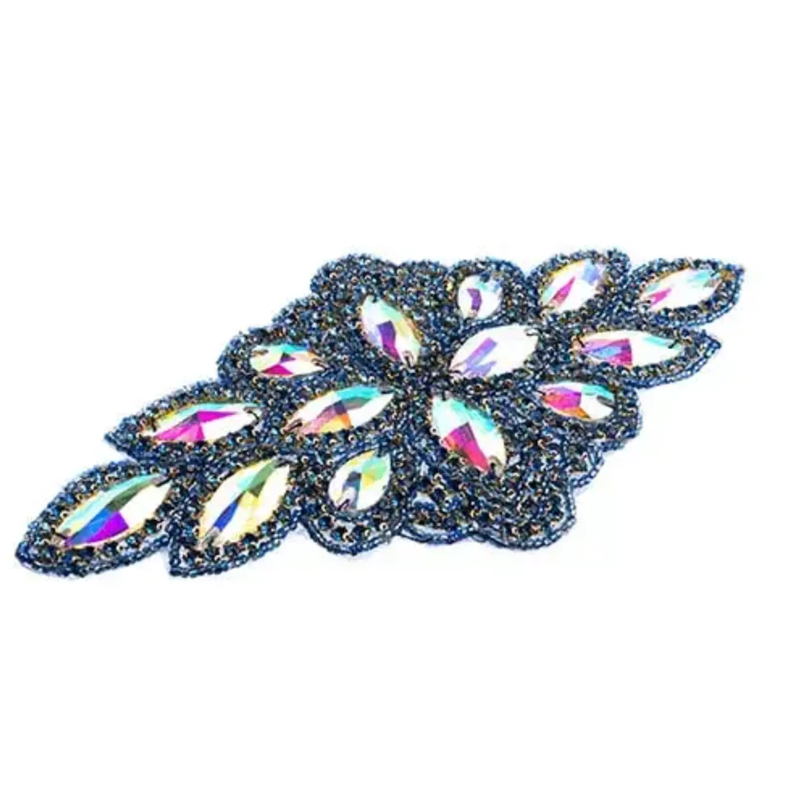 Crystal Motif Diamond Flower 115x230mm Crystal AB/Blue