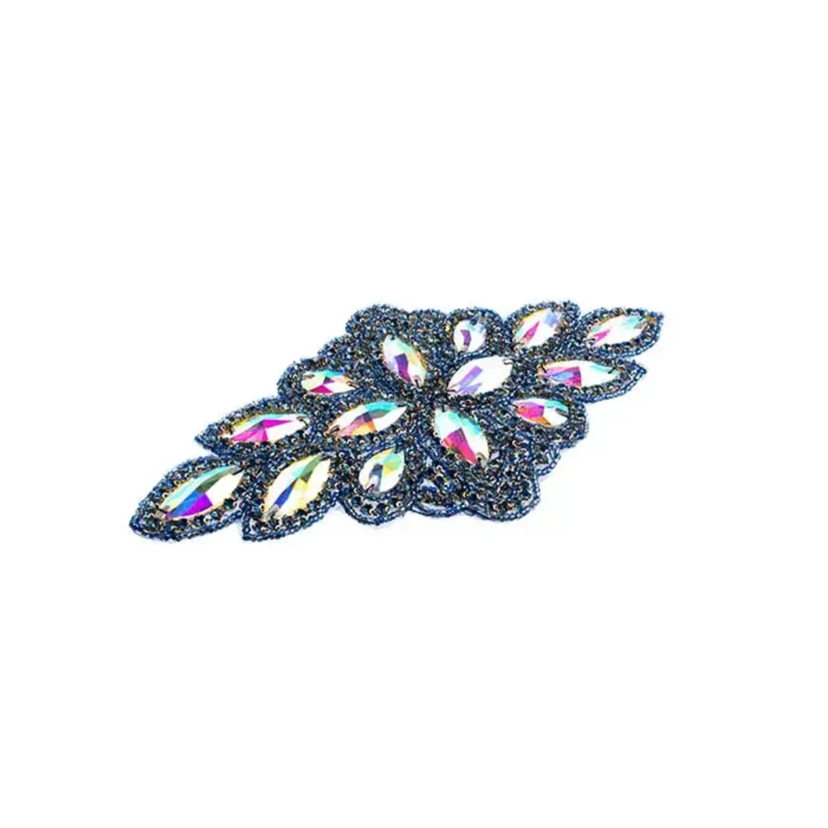 Crystal Motif Diamond Flower 115x230mm Crystal AB/Blue