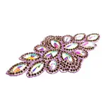 Crystal Motif Diamond Flower 115x230mm Crystal AB/Lt. Amethyst