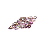 Crystal Motif Diamond Flower 115x230mm Crystal AB/Lt. Amethyst
