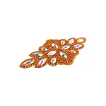 Crystal Motif Diamond Flower 115x230mm Crystal AB/Orange