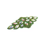 Crystal Motif Diamond Flower 115x230mm Crystal AB/Peridot