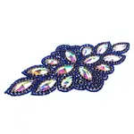 Crystal Motif Diamond Flower 115x230mm Crystal AB/Royal Blue