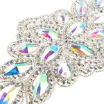 Crystal Motif Diamond Flower 115x230mm Crystal AB/Silver