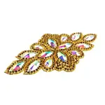 Crystal Motif Diamond Flower 115x230mm Gold