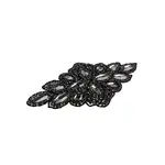 Crystal Motif Diamond Flower 115x230mm Montana/Black Diamond