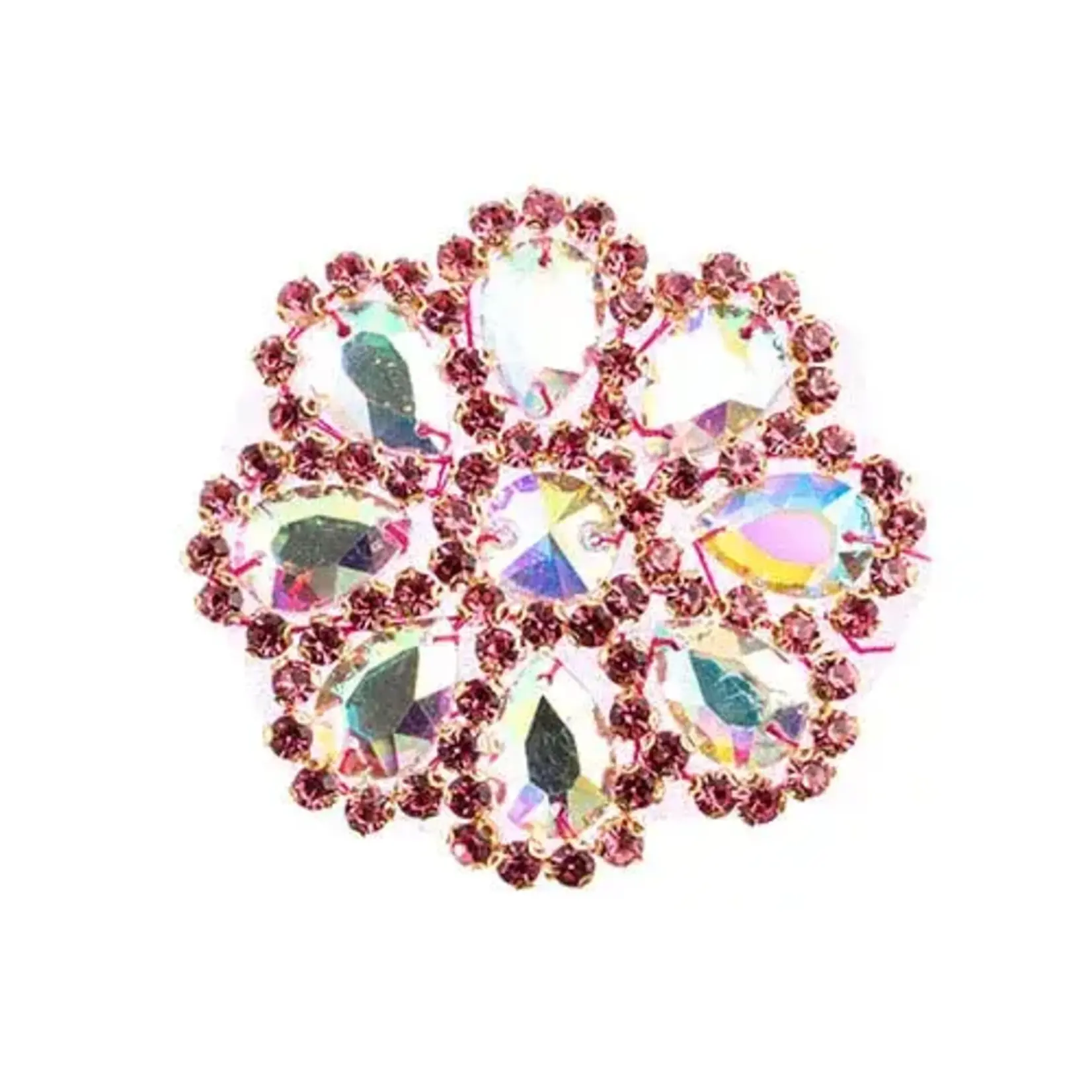 Crystal Motif Daisy 65mm Crystal AB/Fuchsia